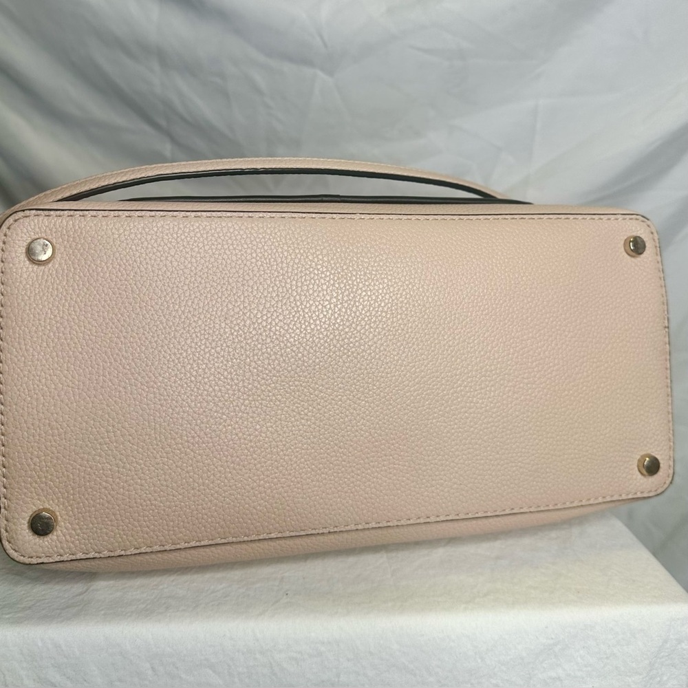 KATE SPADE Ward Place Evangelie Beige Pink Mauve Top Handle Leather Satchel Bag - Picture 7 of 15